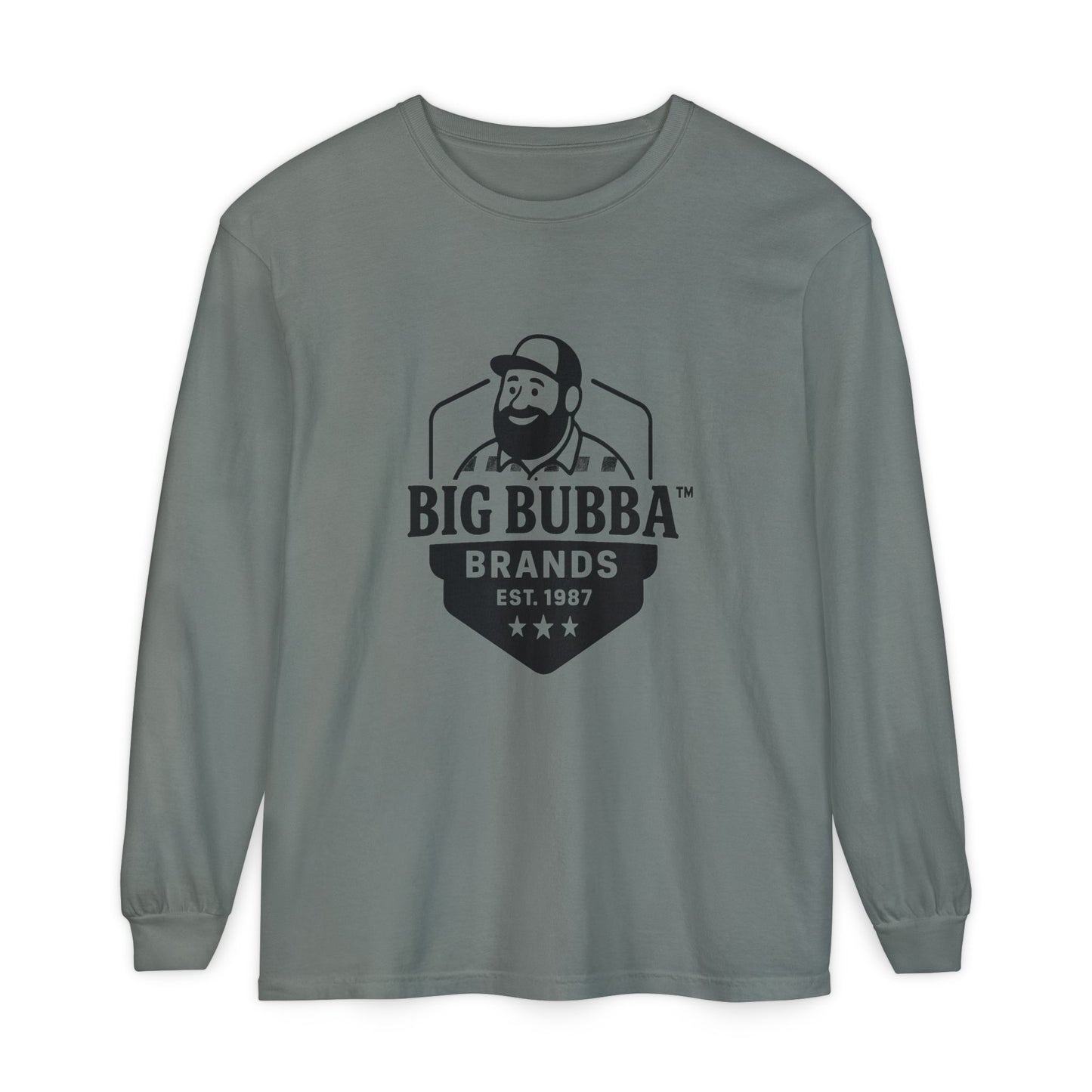 Unisex Long Sleeve T-Shirt with Big Bubba Logo | Casual Wear, Gift for Him, Everyday Comfort, Outdoor Essentials, Trendy Apparel