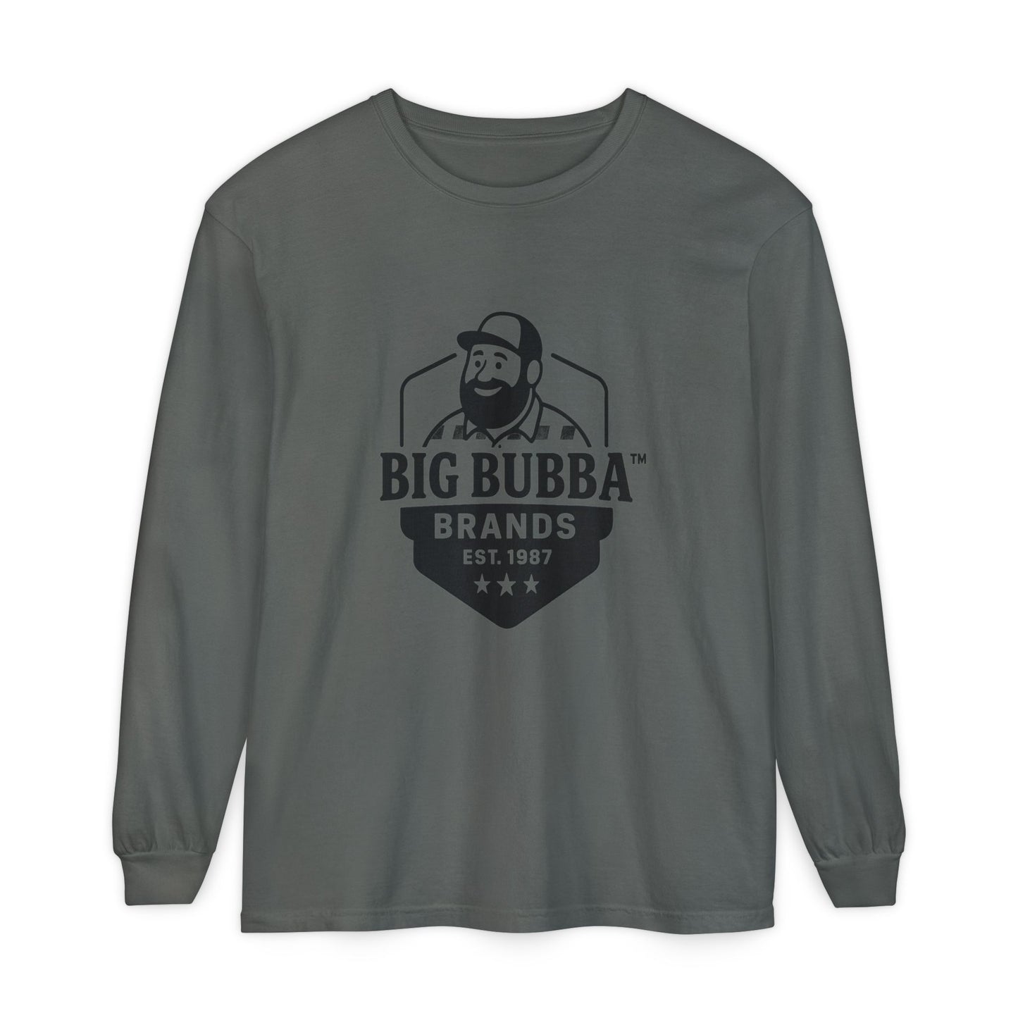 Unisex Long Sleeve T-Shirt with Big Bubba Logo | Casual Wear, Gift for Him, Everyday Comfort, Outdoor Essentials, Trendy Apparel