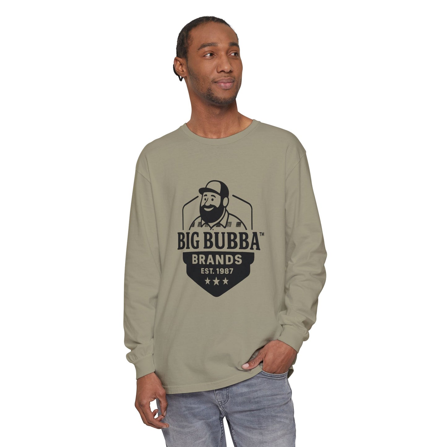 Unisex Long Sleeve T-Shirt with Big Bubba Logo | Casual Wear, Gift for Him, Everyday Comfort, Outdoor Essentials, Trendy Apparel