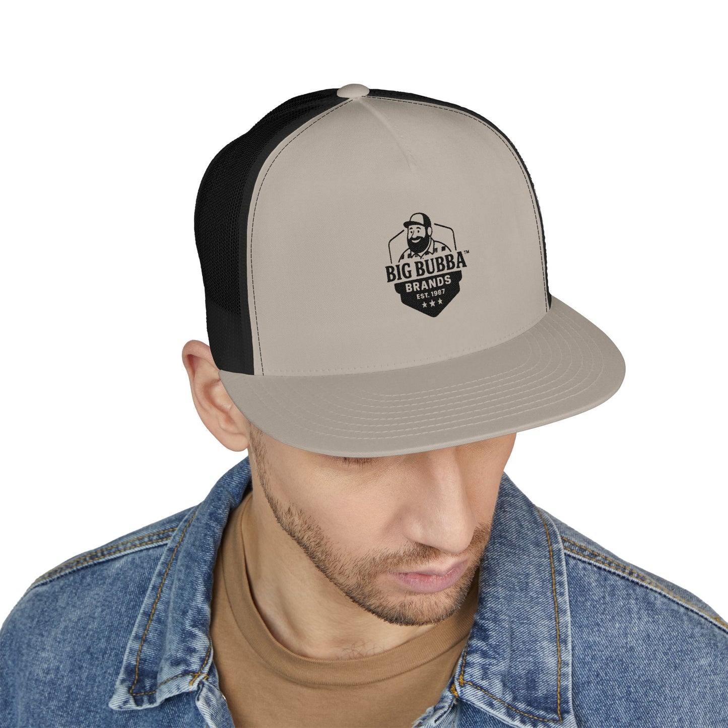 Cool Embroidered 5 Panel Trucker Cap - Big Bubba's Brand, Fashion Accessory, Outdoor Gear, Birthday Gift, Summer Style