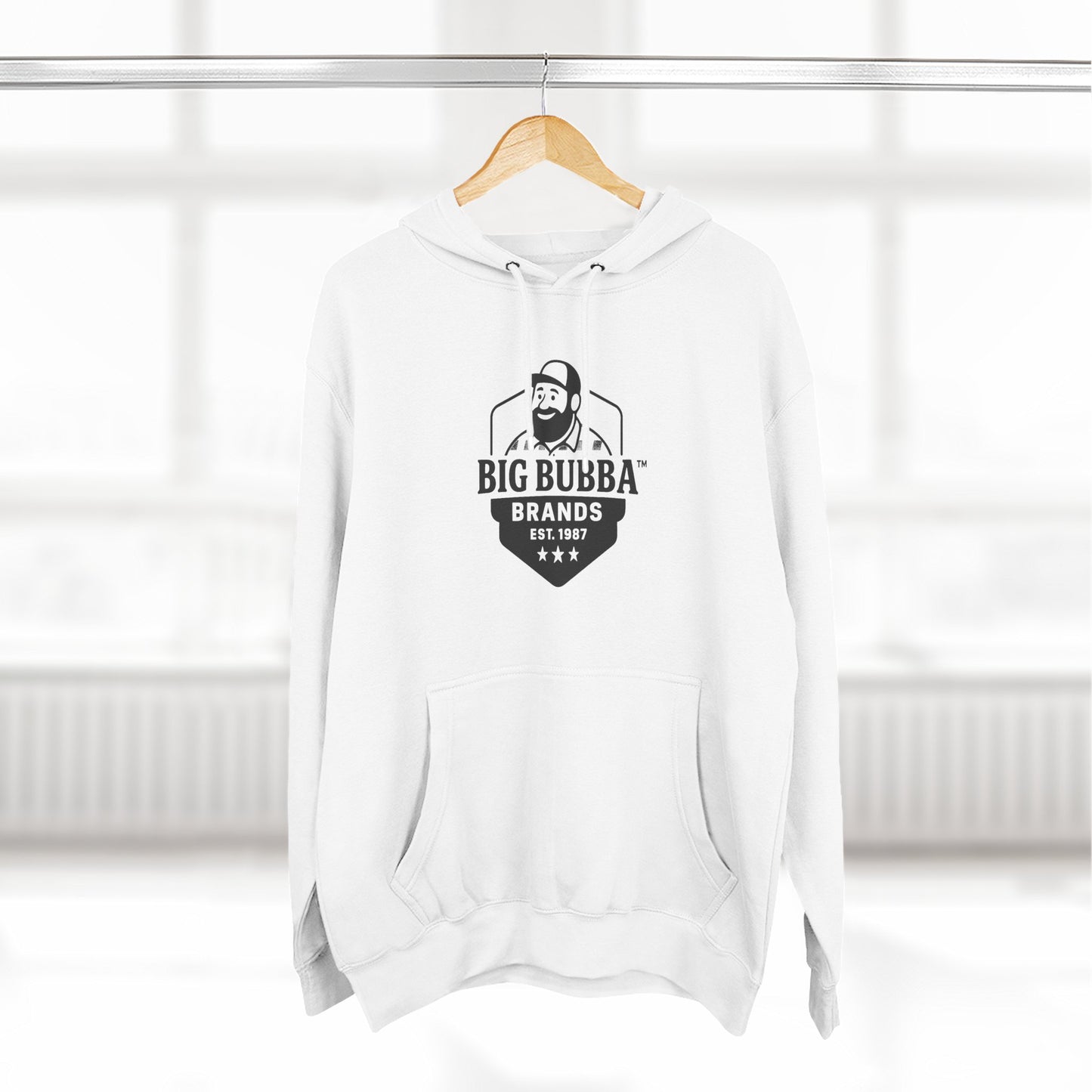 Cozy Fleece Hoodie with Big Bubba Logo - Perfect for Casual Days, Gift for Dads, Comfortable, Stylish Streetwear, Winter Fashion