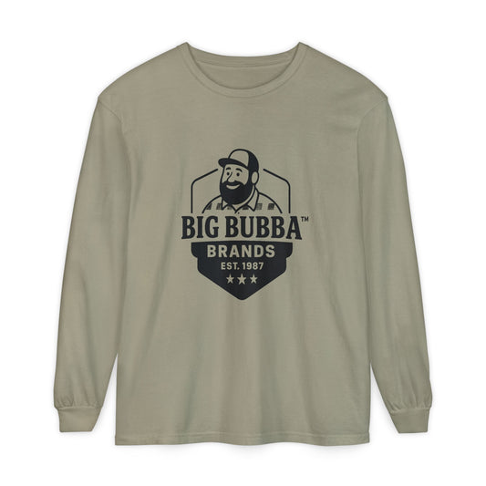 Unisex Long Sleeve T-Shirt with Big Bubba Logo | Casual Wear, Gift for Him, Everyday Comfort, Outdoor Essentials, Trendy Apparel