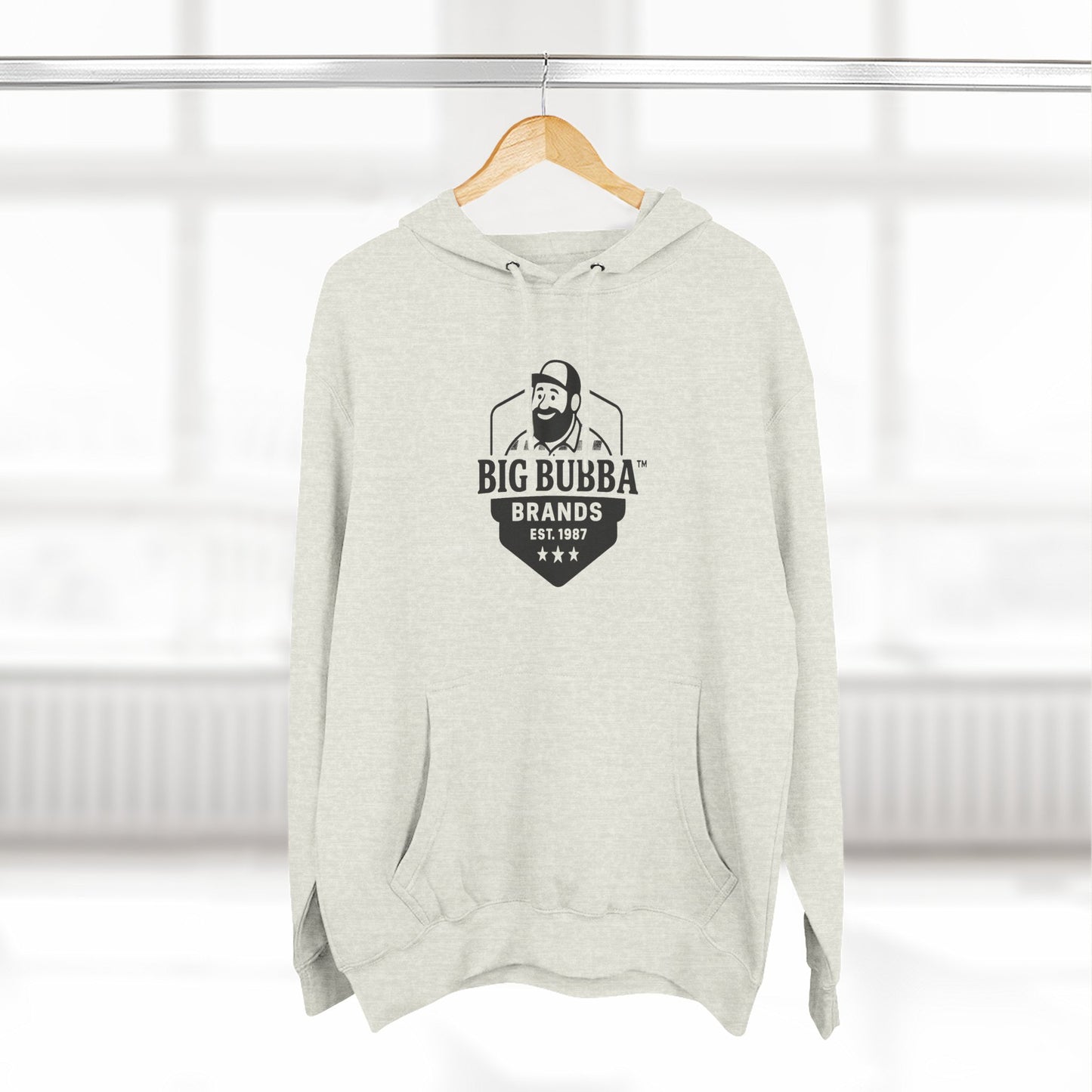 Cozy Fleece Hoodie with Big Bubba Logo - Perfect for Casual Days, Gift for Dads, Comfortable, Stylish Streetwear, Winter Fashion