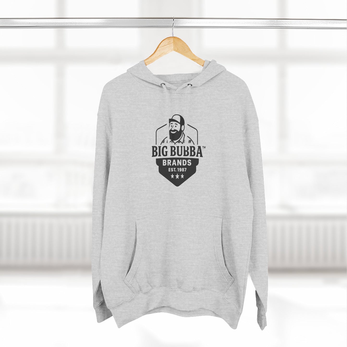 Cozy Fleece Hoodie with Big Bubba Logo - Perfect for Casual Days, Gift for Dads, Comfortable, Stylish Streetwear, Winter Fashion