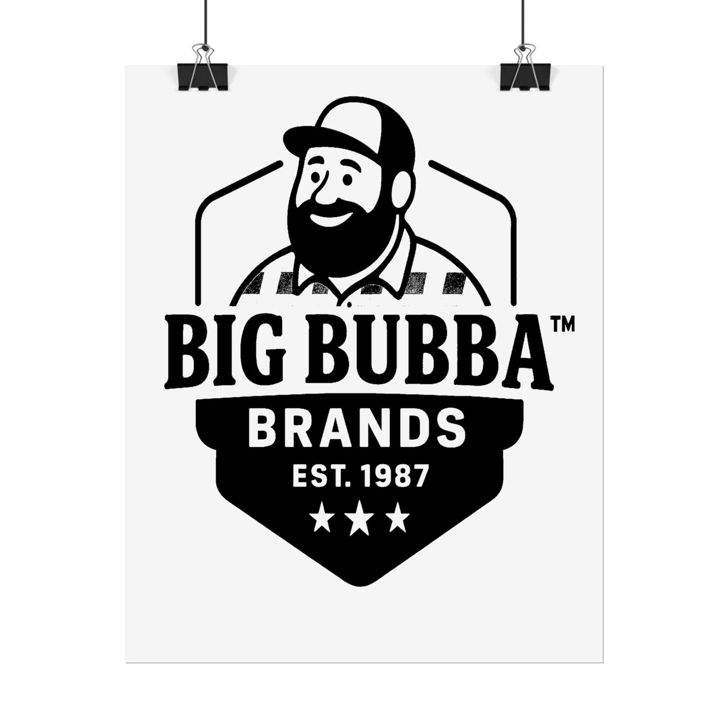 Big Bubba Vintage Rolled Posters, Retro Wall Art, Home Decor, Gift for Him, Barber Shop Decor, Man Cave