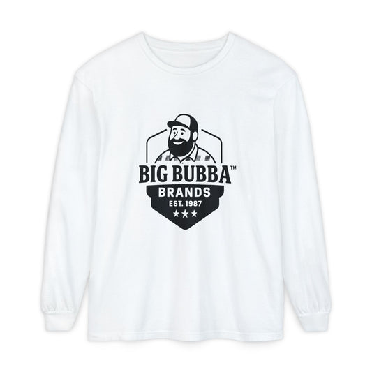 Unisex Long Sleeve T-Shirt with Big Bubba Logo | Casual Wear, Gift for Him, Everyday Comfort, Outdoor Essentials, Trendy Apparel
