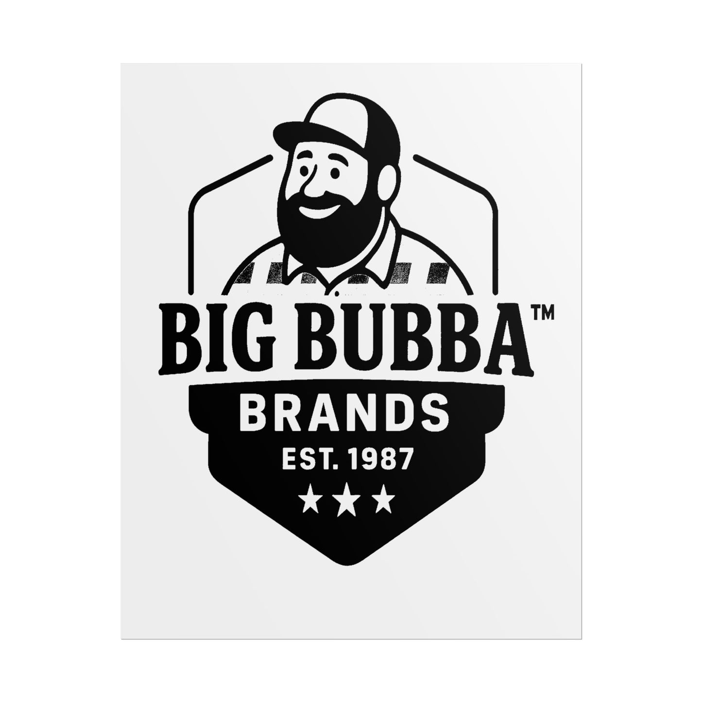 Big Bubba Vintage Rolled Posters, Retro Wall Art, Home Decor, Gift for Him, Barber Shop Decor, Man Cave