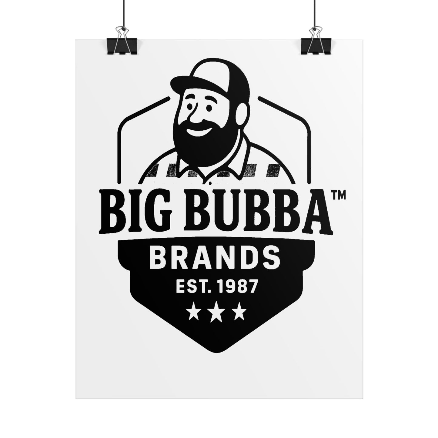 Big Bubba Vintage Rolled Posters, Retro Wall Art, Home Decor, Gift for Him, Barber Shop Decor, Man Cave